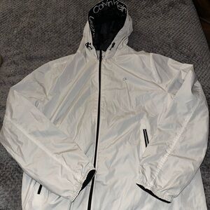 Calvin Klein Men's White Windbreaker
